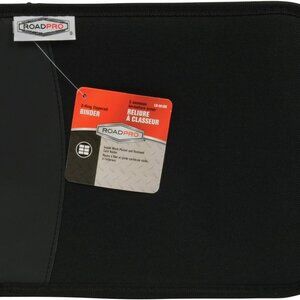Zippered 3-Ring Binder for Log Sheets 10.5x8.5 Black Nylon Portable Organizer
